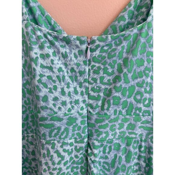 J.McLaughlin Catalina Cloth Carla Maxi Dress Blue Green Leopard Print Size XL - Picture 7 of 12